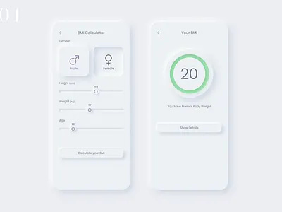 DailyUI 004 - Calculator 004 bmi bmicalcuator caculator cal calculatorui dailyui dailyui004 hkdesigner neo neu neuomorphism skeuomorphic design skeuomorphism softui