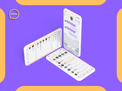 APP - Gibbr app chat design logo ui ux