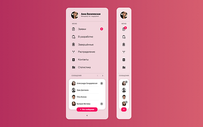 Taskbar for tech. support manager design ui ux