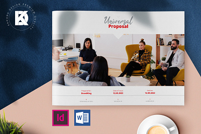 Red Project Proposal Landscape template