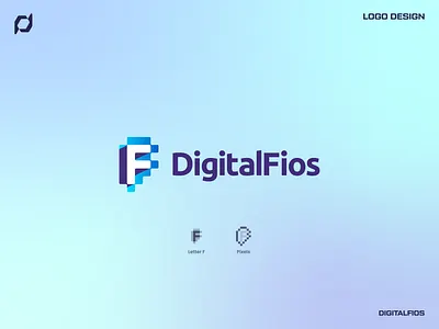 Digital Fios Logo Concept - Letter F Logo adobeillustrator branding colors creativity design graphic design icon illustration letterf lettermark logo logodesign logoinspiration logoprocess logoprofessionals logotype minimal ui ux vector