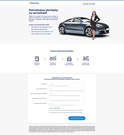 WeeLoans Landing Page branding design graphic design landingpage ui ux