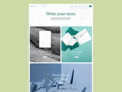 Stationery Ecommerce Website 3d 3d graphics 3d illustration branding design design studio ecommerce graphic design illustration interaction interface minimalism office office supplies shopping stationery ui ux web design website