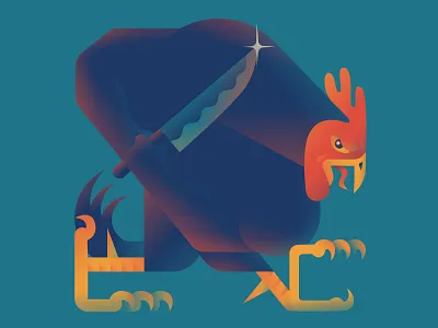 Angry Chicken angry chicken design flat illstration nft opensea