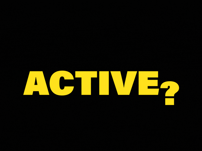 Active active animation app fitness motion motion graphics sport technogym typo typography vector