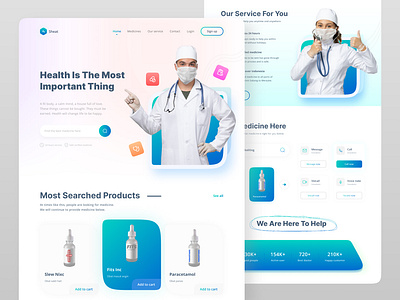 Pharmacy Landing Page design healty helath interface landingpage lightmode medicine pharmacy ui uidesign uiux ux uxdesign website