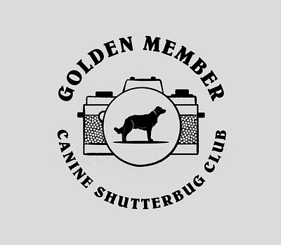 Canine Shutterbug Club branding dog dogs golden retreiver illustration photography shutterbug t shirt