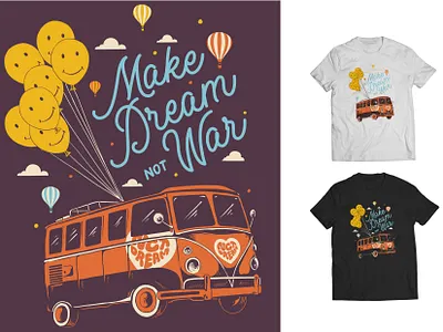 Flying With Dream design digitalillustration handdrawn illustration tshirt design vintage vintage design