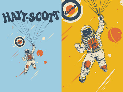 Astro Dreams design digitalillustration handdrawn illustration tshirt design vintage vintage design