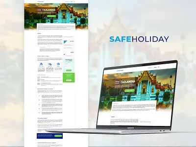 Safe Holiday Web Design design desktop graphic design ui ux web