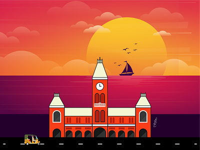 Madras art chennai design illustration madras vector