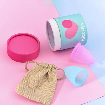 Hiccup: Menstrual Cups - Branding & Packaging branding design graphic design illustration logo menstrual cups pack design packaging sustainable typography vector