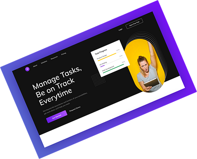 Task Management Website branding figma hero section landing page task management ui ui design ux design website