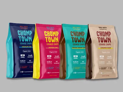 Dry Mix Packaging for Chomptown Cookies bakery branding branding food packaging graphic design packaging