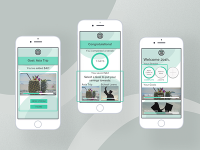 STREAK Mobile Banking App Design app banking design fintech ios mockup product design screens ui userexperience ux uxui