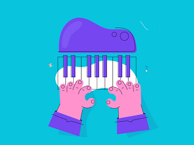 Piano graphic design healthtech illustration life