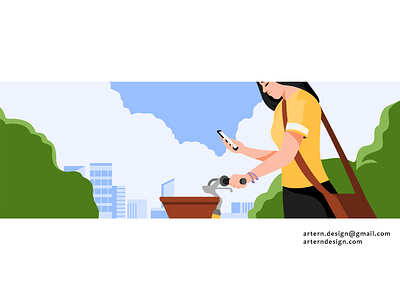 @Uber Rider app bike branding campaign character commercial design evergreen girl graphic illustration illustrator uber vector woman