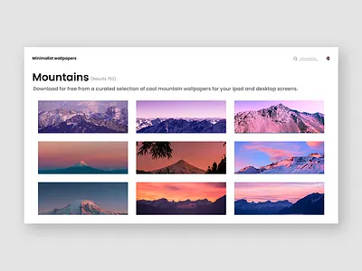 Minimalist wallpapers design flat graphic design minimalist ui uidesign uiux ux uxdesign web webdesign website websitedesign
