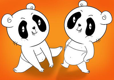 Cute Panda concept art character design concept art graphic design illustration