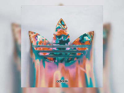 adidas 3d 3dlogo 3dtype design graphic design illustration logo melted psychedelic vaporwave