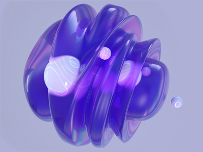 Glass sphere 3d 3d artist 3dillustration 3drender abstract c4d c4dart cgi cinema 4d art composition digital design glass procedural purple redshift sovery spheres trails wallpaper web