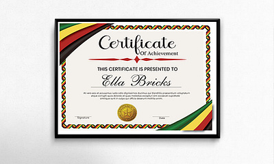 Certificate Template certificate design certification completion design graphic design logo print unique