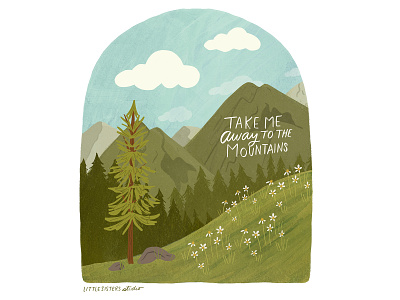 Summer Mountains floral flower green landscape mountain nature summer