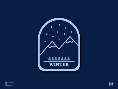 Winter Badge badge design graphic design illustration minimal vector weekly warm up winter