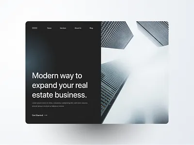 REAL ESTATE LANDING PAGE architecture broker clean design home luxury minimal property real estate real estate agency realtor rent ui ux web