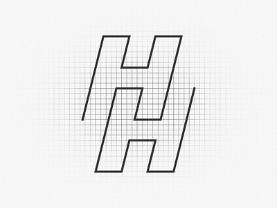 HubHero Monogram Anatomy branding design hero hh hub logo minimalist monogram symmetry tech vector visual identity