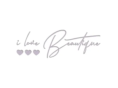 I Love Beautique logo beautique beautique salon branding cosmetic logo design graphic design logo signature logo spa log ty typography