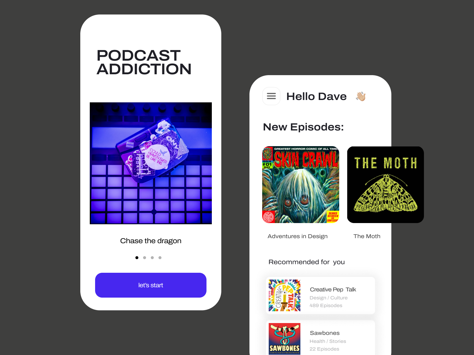 Example of Podcast Discovery App Concept