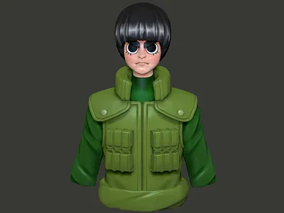 Rock Lee 3d 3d designer anime bahrain character character design design hatake kakashi hinata hokage illustration japan naruto ph philippines riyah baylon rock lee sculpt shippuden uzumaki naruto