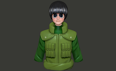 Rock Lee 3d 3d designer anime bahrain character character design design hatake kakashi hinata hokage illustration japan naruto ph philippines riyah baylon rock lee sculpt shippuden uzumaki naruto