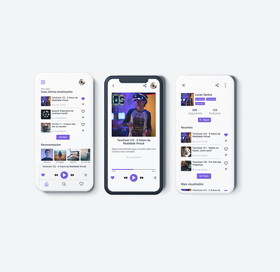 PodCast App app design podcast ui ux