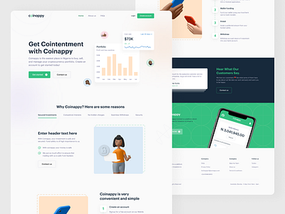 Coinappy Web Re-Design app branding dailyui design illustration ui vector website