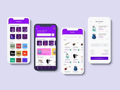 Instruments shopping mobile app instrumentsapp mobiledesign musicapp shoppingapp uibrasil uidesign ux uxui