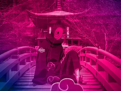 Obito X ROMEO street wear anime art direction branding design graphic design naruto naruto shippuden photo manipulation romeo street wear street wear