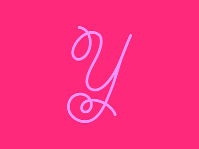 36 Days of Type: Y 36 days of type color custom type design elegant font design letters neon script type typography vector y