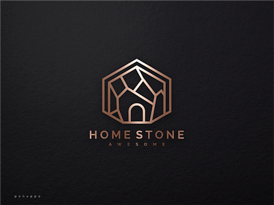 Home Stone Logo brand brand design brand mrak branding design illustration logo logodesign logomaker luxury modern logo royal brand stone ui vector