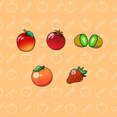 Bold & Fruity adobeillustrator art design digitalart digitaldrawing fruit icondesign icons illustration logo