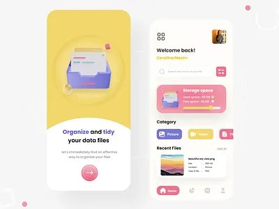 File Manager App : Organize & Manage Files app branding clean ui design dribbble figma file manager illustration interface ios minimal mobile app mobile app design shot storage typography ui ui design ui ux design ux