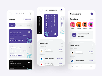 Finance - Wallet & Bank App adobexd appdesign arabic bankapp branding cards clean colors design finance financeapp new popular trending ui uiux uiuxdesign wallet walletapp