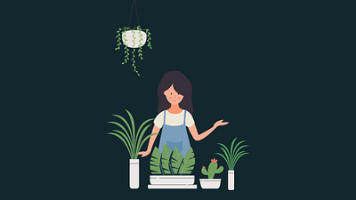 Vector Illustration ai art blender dobe illustrator drawing girl graphic design illustration motion graphics photoshop plants ppt vector vector illustration