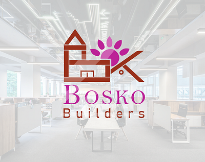 Bosko Builders Amazing LOGO 3d amazing amazing flat logo best beuitiful branding design designs flat logo graphic design illustration logo minimalist motion graphics typography vector