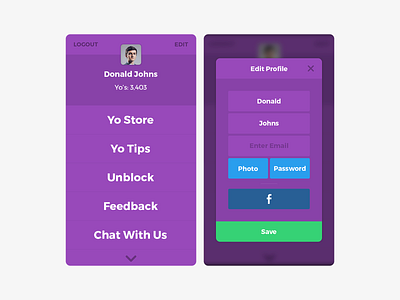 Yo V2 Mobile Application mobile mobile application product design ui ux visual design