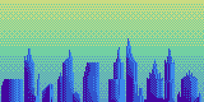 City Skyline illustration pixel art