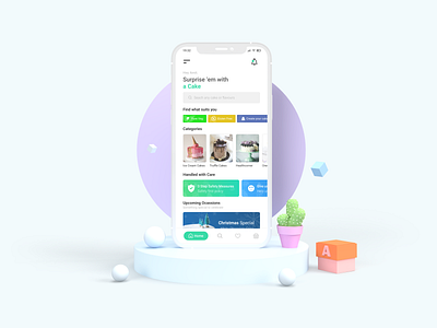 The Cake Shop | Mockup cake cake app design dribbble illustration interface minimal mobile mockup ui uidesign uiux ux uxdesign