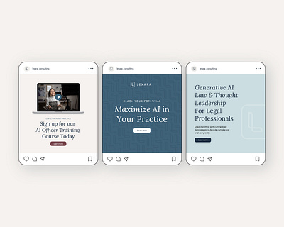 Lexara Social Media Graphics ai blue branding graphic design law lawyer legal pattern serif social media template