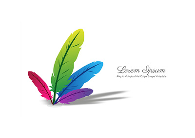 Vector Feather Design graphic design vector feather design